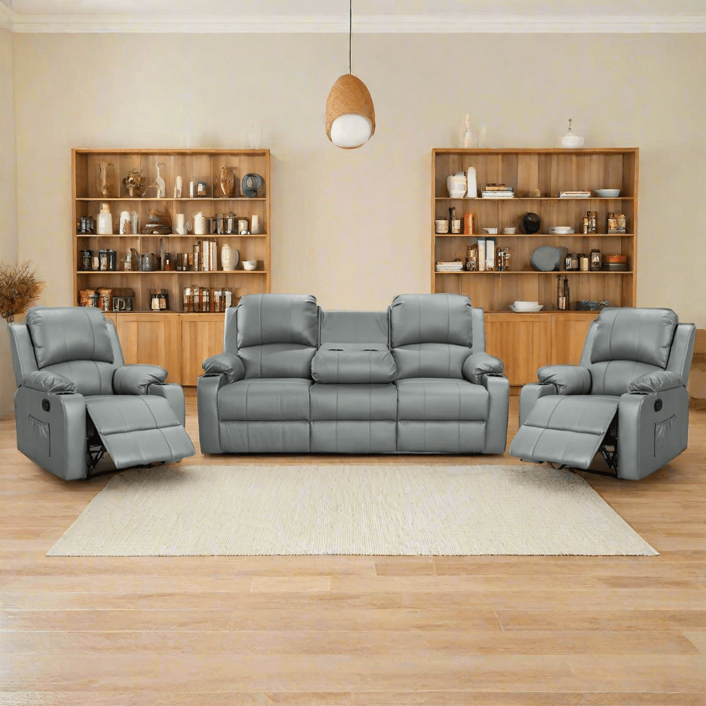 BroDeals Lounge Suite Madrid Manual Recliner Lounge Suite - 3+1+1
