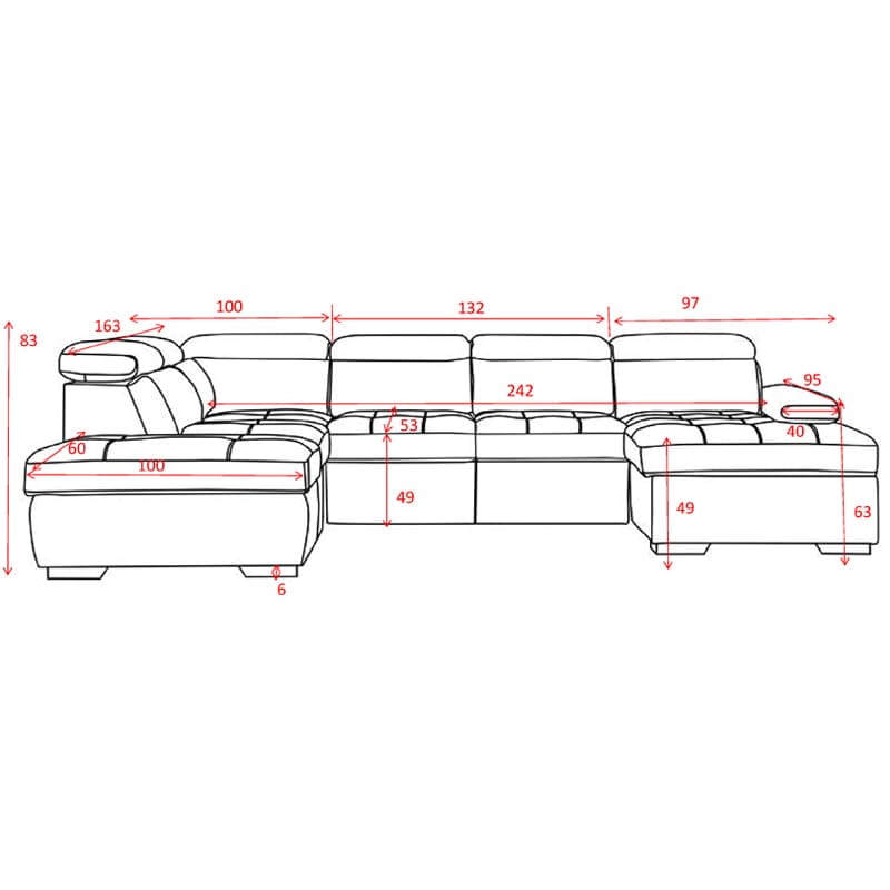 BroDeals Lounge Suite Milan Lounge Suite Sofabed with Storage & Ottoman