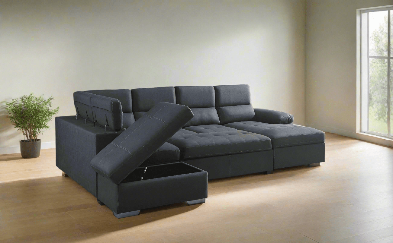 BroDeals Lounge Suite Milan Lounge Suite Sofabed with Storage & Ottoman