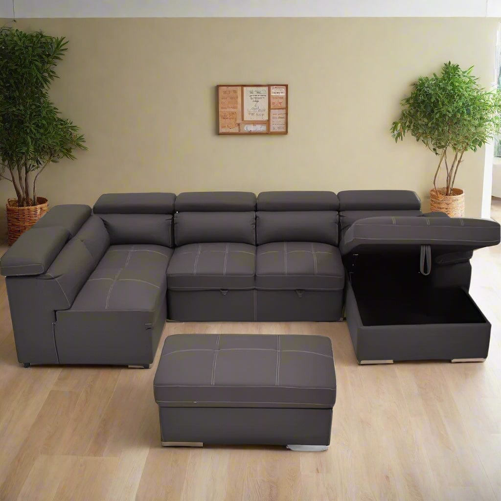 BroDeals Lounge Suite Milan Lounge Suite Sofabed with Storage & Ottoman