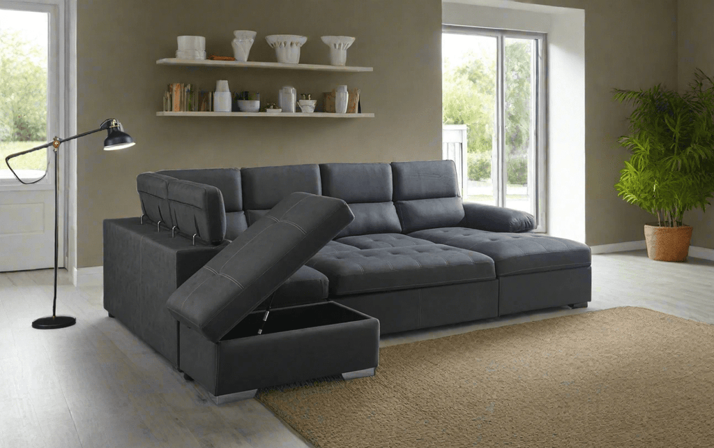 BroDeals Lounge Suite Milan Lounge Suite Sofabed with Storage & Ottoman
