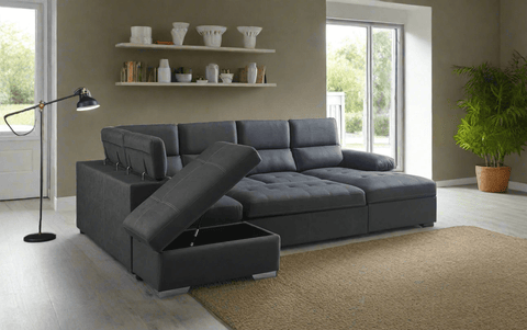 BroDeals Lounge Suite Milan Lounge Suite Sofabed with Storage & Ottoman