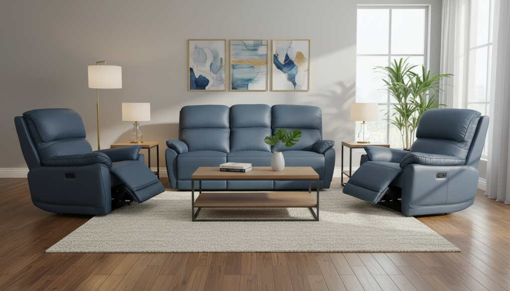 Porto Electric Recliner Lounge Suite - 3+1+1