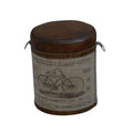 BroDeals Ottoman Canvas & Leather Ottoman