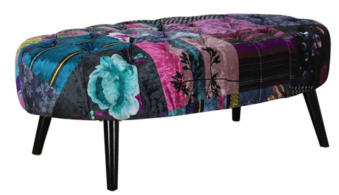 BroDeals Ottoman Oval Patchwork Ottoman