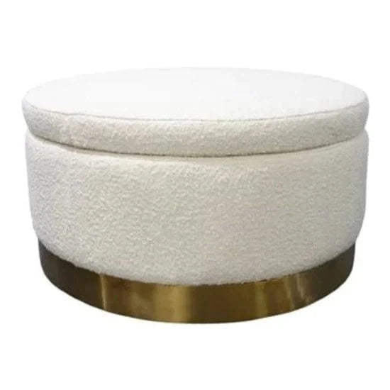 BroDeals Ottomans Boucle Ottoman With Storage
