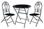 BroDeals Outdoor Outdoor Café Set - Antique Black
