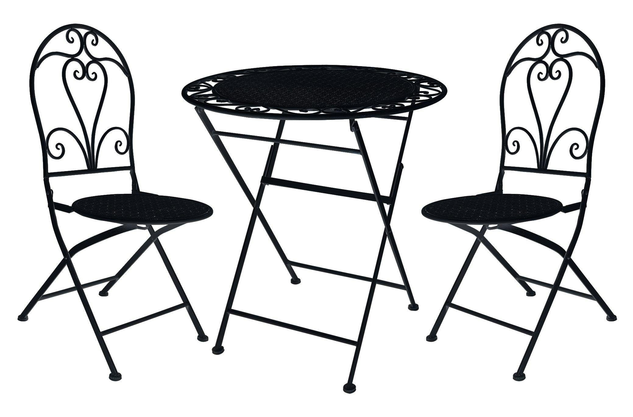 BroDeals Outdoor Outdoor Café Set - Antique Black
