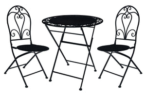 BroDeals Outdoor Outdoor Café Set - Antique Black