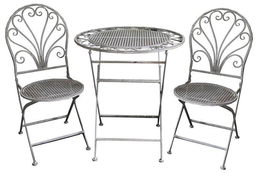 BroDeals Outdoor Outdoor Café Set - Antique Grey