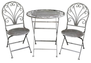 BroDeals Outdoor Outdoor Café Set - Antique Grey