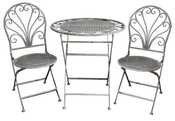 BroDeals Outdoor Outdoor Café Set - Antique Grey