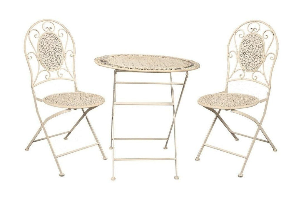 BroDeals Outdoor Outdoor Café Set - Antique White