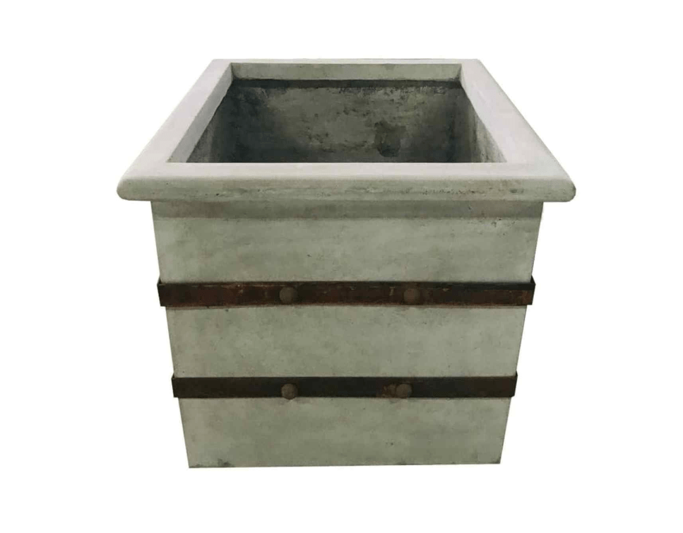 BroDeals Pots & Planters La Terre Square Planter French Lime Wash
