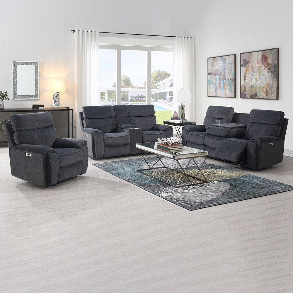 BroDeals sofa Ashleigh Electric Recliner 3 Seater with Console