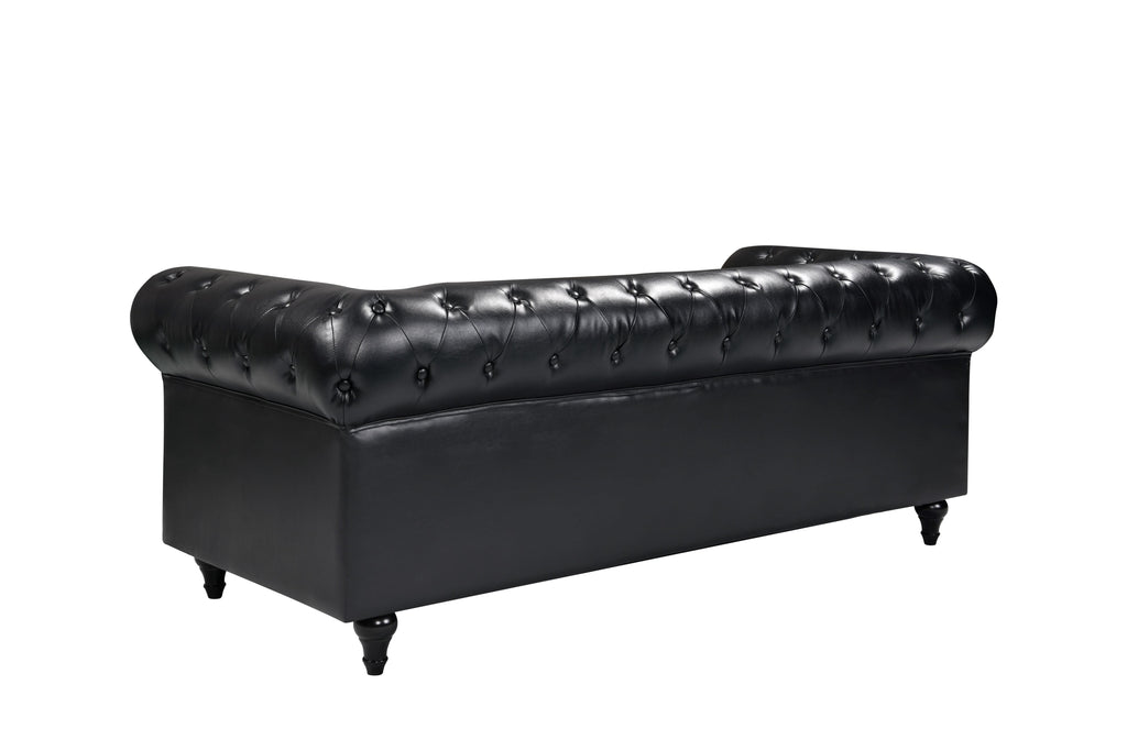 BroDeals sofa Boston Chesterfield 3 Seater Sofa - Black
