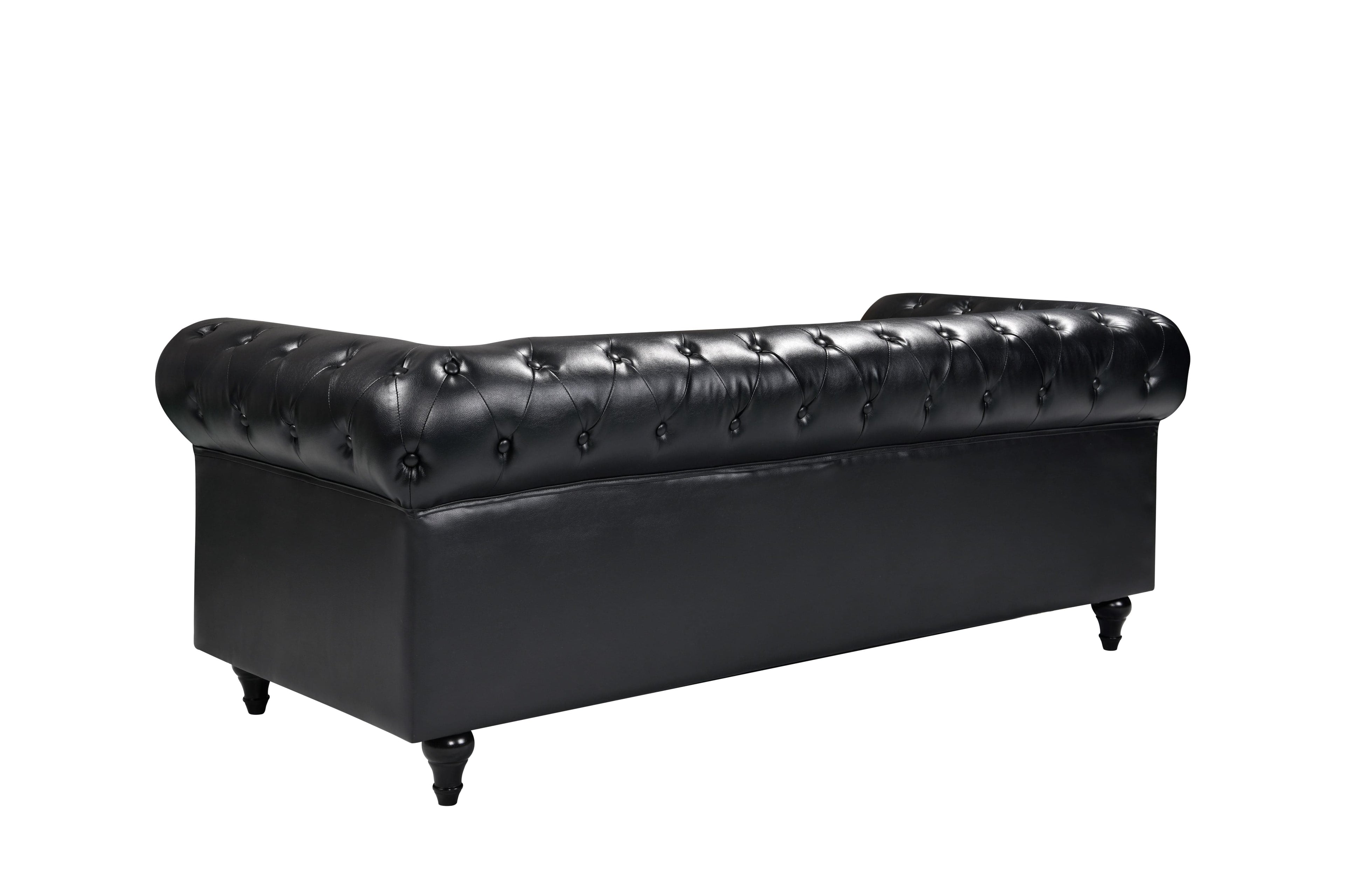 BroDeals sofa Boston Chesterfield 3 Seater Sofa - Black
