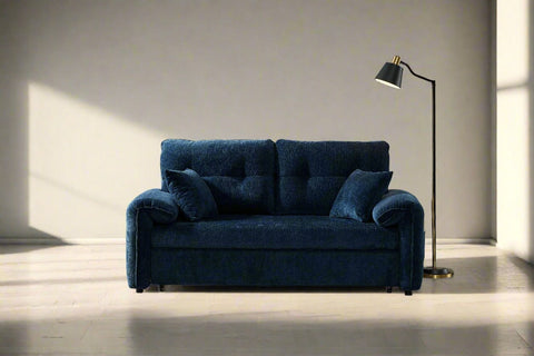 BroDeals Sofabed Rome 2 Seater Roll Out Sofabed - Dark Blue