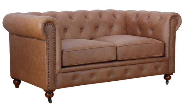 BroDeals Sofas Chesterfield 2 Seater Sofa - Vintage Brown