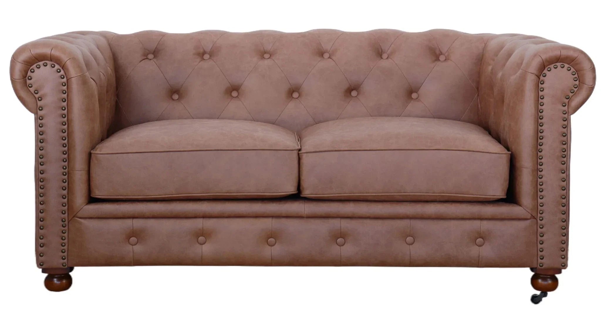 BroDeals Sofas Chesterfield 2 Seater Sofa - Vintage Brown