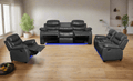 BroDeals Sofas Gavin Manual Recliner 3+2+1 Seater Sofa with Console