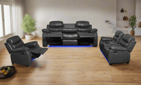 BroDeals Sofas Gavin Manual Recliner 3+2+1 Seater Sofa with Console