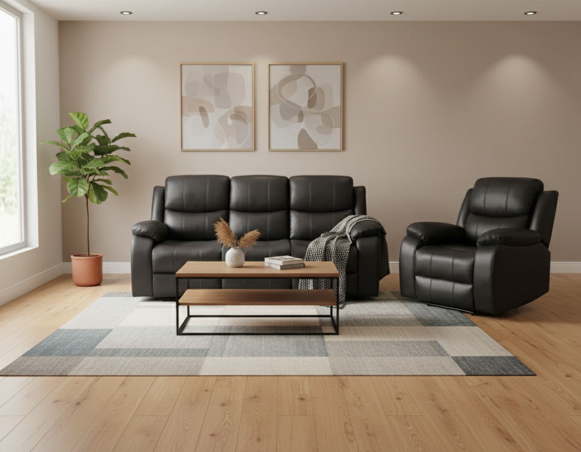 Katie Manual Recliner Lounge Suite