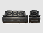 BroDeals Sofas Lara 3RR + R Recliner Black