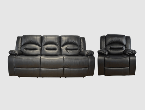 BroDeals Sofas Lara 3RR + R Recliner Black