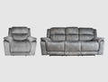 BroDeals Sofas Washington Fabric 3RR + R Recliner Suite
