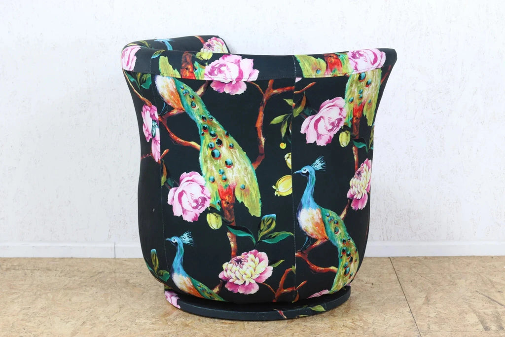 BroDeals Swivel Chair Peacock Tub Swivel Chair