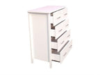BroDeals Tallboy Tina Tallboy 5 Drawer White