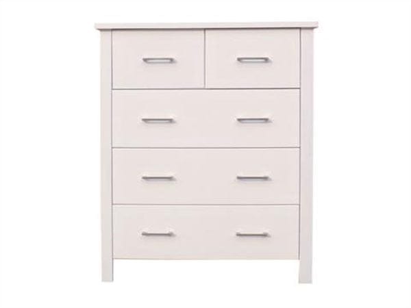 BroDeals Tallboy Tina Tallboy 5 Drawer White