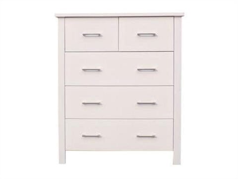 BroDeals Tallboy Tina Tallboy 5 Drawer White