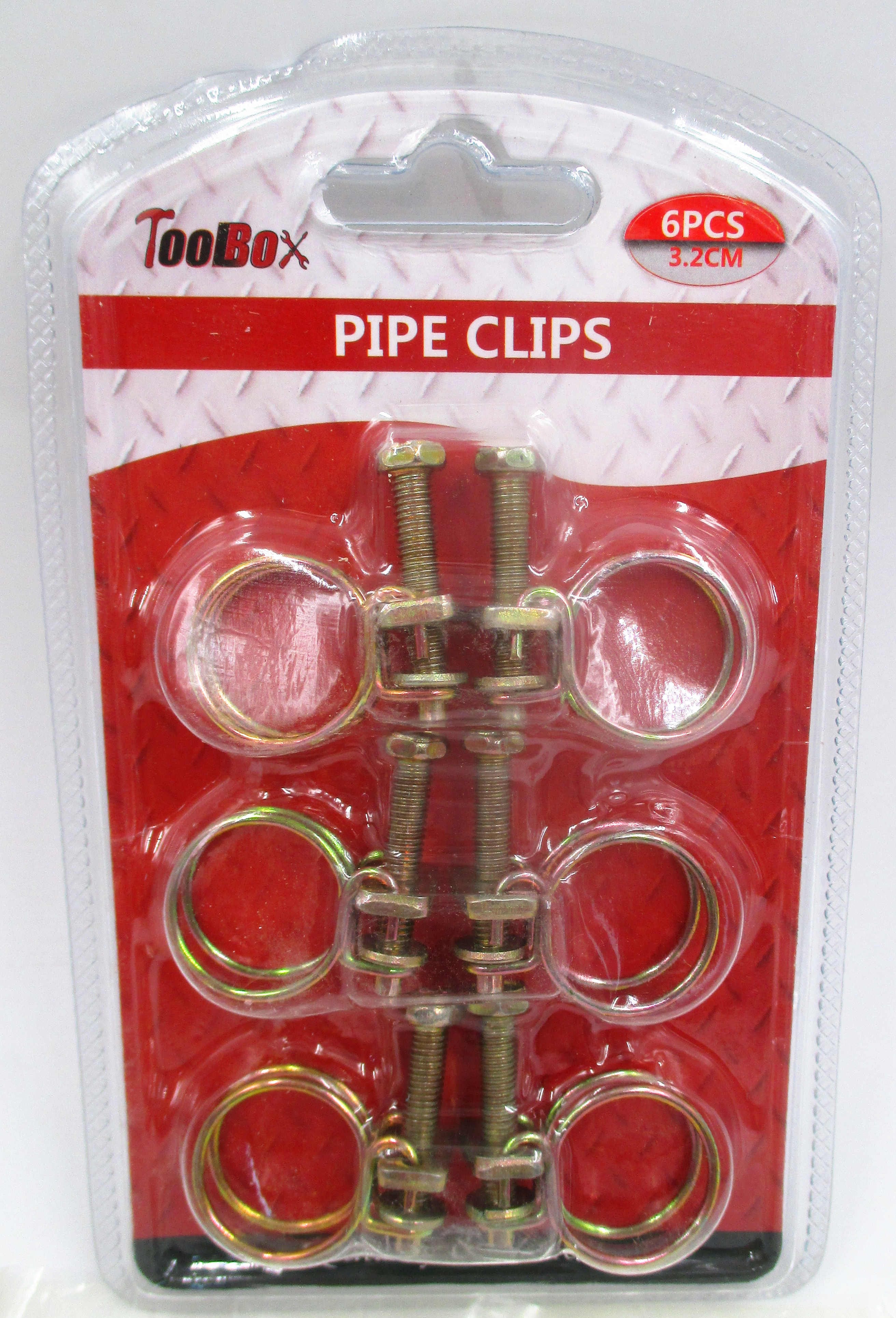 BroDeals Tools Pipe Clips Pack of 6 - 3.2Cm