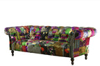 Chesterfield Patchwork 3 Seater Sofa