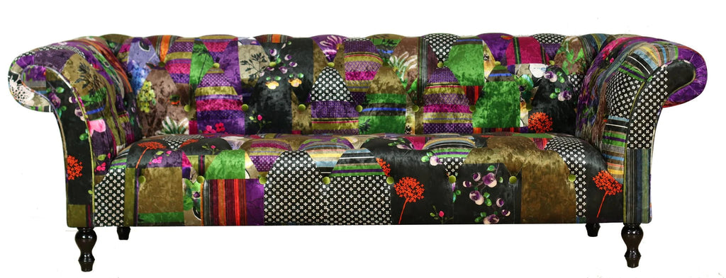 Chesterfield Patchwork 3 Seater Sofa