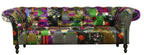 Chesterfield Patchwork 3 Seater Sofa