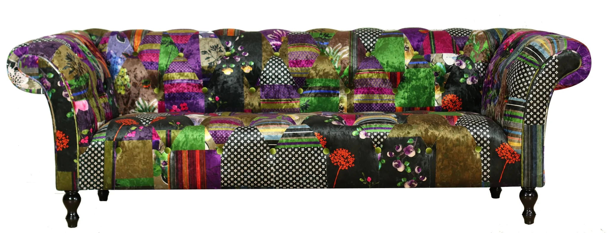 Chesterfield Patchwork 3 Seater Sofa