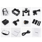 Hoco Bike Camera Sports Camera - Stabilization Anti Shake, 30M Waterproof, Front & Back Dual Screen