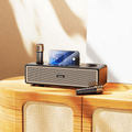 Hoco Bluetooth Speaker Classic Stylish Bluetooth Speaker w/ 2 Wireless Microphone & Phone Holder