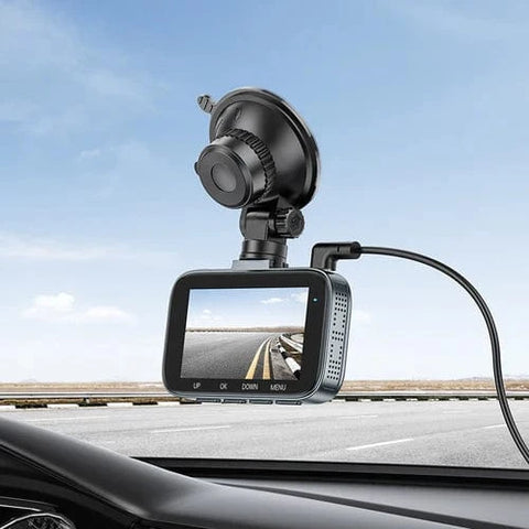 Hoco Car Accessories Dash Cam for Car w/ 3 inch IPS HD Display, 1080P/30FPS Camera, Sturdy Windshield Fit