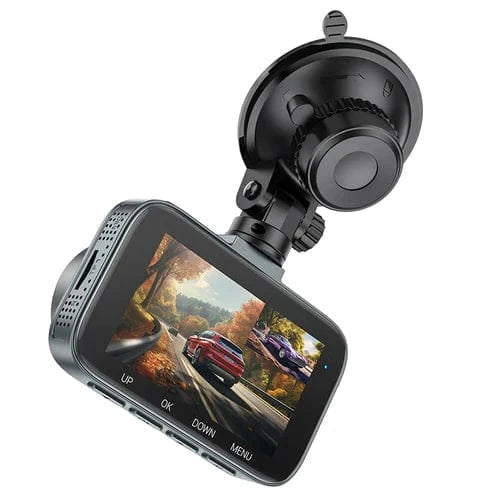 Hoco Car Accessories Front and Rear Dash Cam for Car w/ 3 inch IPS HD Display,1080P/30FPS Camera