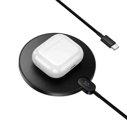 Hoco Car Charger 15W Ultra Thin 2 in 1 Wireless Charger w/ LED Charge Status Display