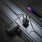 Hoco Car Charger 48W PD+QC Super Fast Car Charger w/ 2 x Cigarette Lighter Hub up to 240W