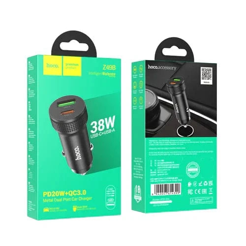 Hoco Car Charger Fast Car Charger - 38W PD+QC