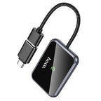 Hoco Car Charger Wireless Adaptor for Apple Car Play w/ USB-A & USB-C Plug