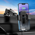 Hoco Car Phone Holder 15W Automatic Clamping Wireless Charging Phone Holder for Windshield / Dashboard