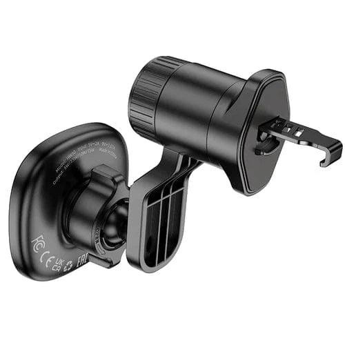 Hoco Car Phone Holder 15W Magnetic Wireless Charging Phone Holder for Air Vent w/ Hook Locking