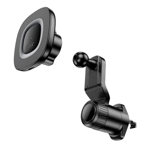 Hoco Car Phone Holder 15W Magnetic Wireless Charging Phone Holder for Air Vent w/ Hook Locking